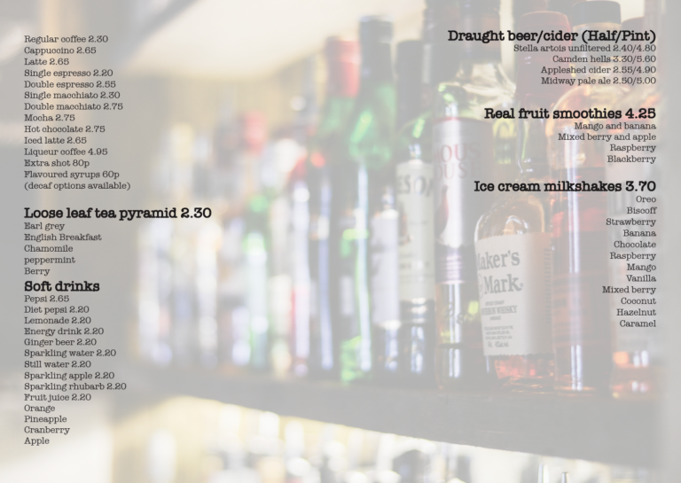 MENU. The Drawing Board